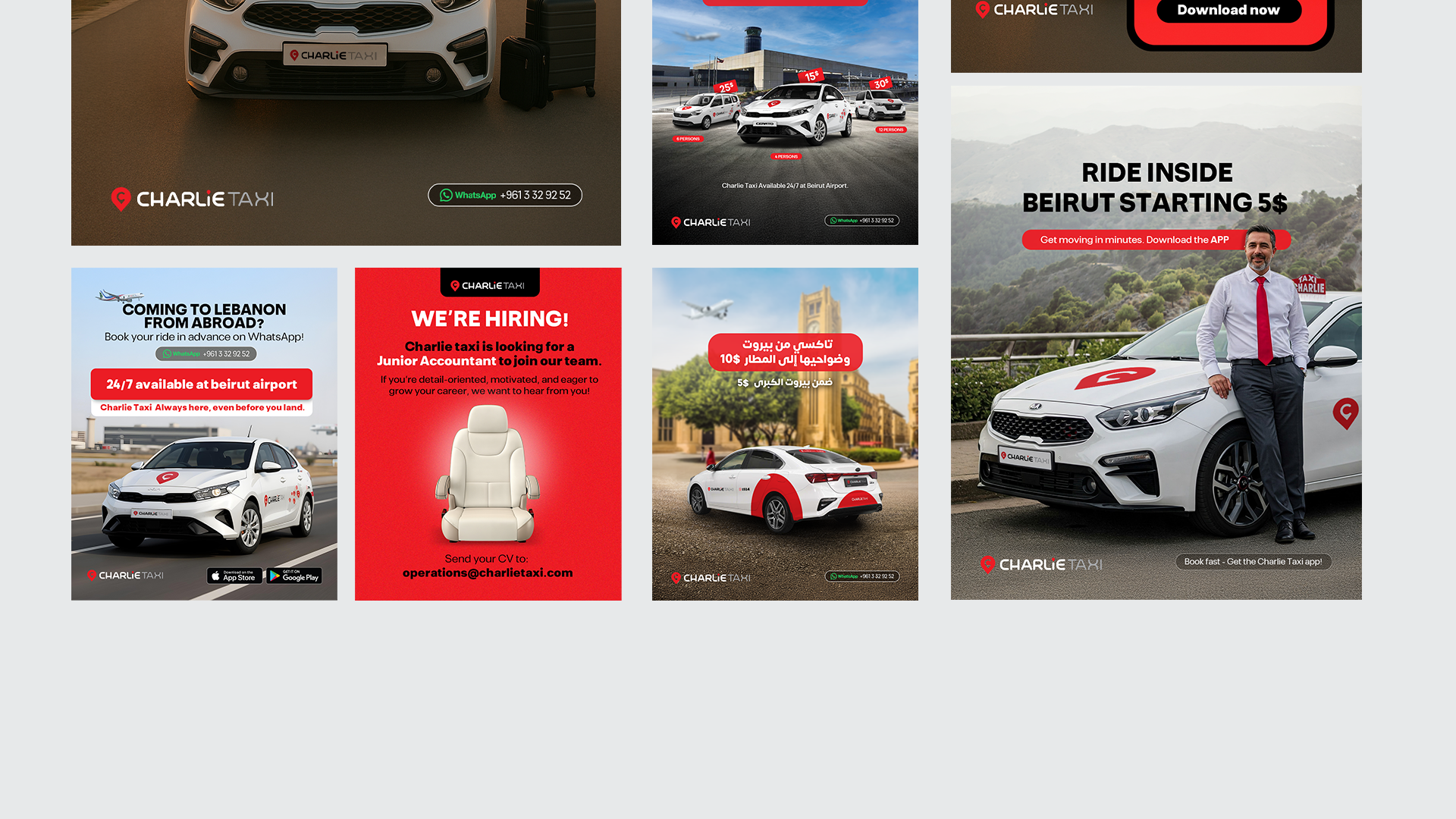 charlie taxi social media design metanest agency