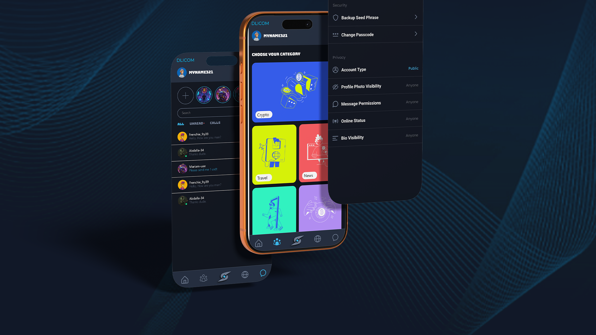 cyrpto web3 ux/ui metanest agency web mobile app design Dlicom